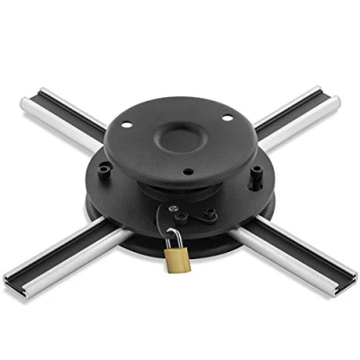 Afbeelding van deleyCON Universele plafondspot voor Beamer projector +/ 15 kantelbaar 360 draaibaar tot 20 kg variabel zwart