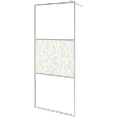 Afbeelding van Inloopdouchewand met stenenmotief 100x195 cm ESG glas