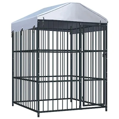 Afbeelding van vidaXL Hondenkennel voor buiten met dak 150x150x200 cm