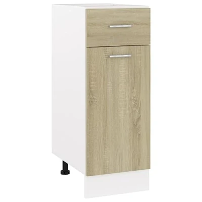 Afbeelding van Onderkast met lade 30x46x81,5 cm spaanplaat sonoma eikenkleurig