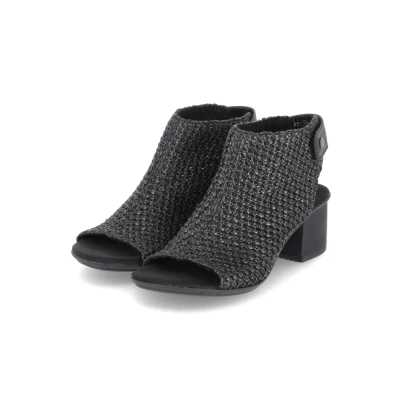 Afbeelding van Rieker 64670 Damessandalen, zwart., 38 EU