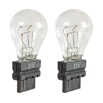 Image de cyclingcolors 2x Ampoule 3157 12V P27/7W W2.5x16q 32/3CP S25q transparent double filament voiture américaine asiatique recul boite,