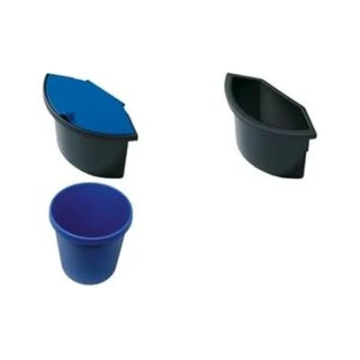 Image de helit Corbeille à papier en plastique, 18 litres, PE, noir