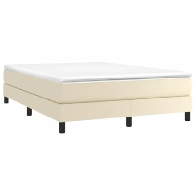 Afbeelding van Bedframe kunstleer crmekleurig 140x190 cm