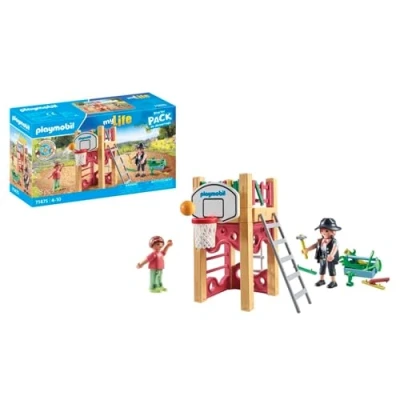 Image de PLAYMOBIL 71475 Charpentier avec tourelle de jeu My Life