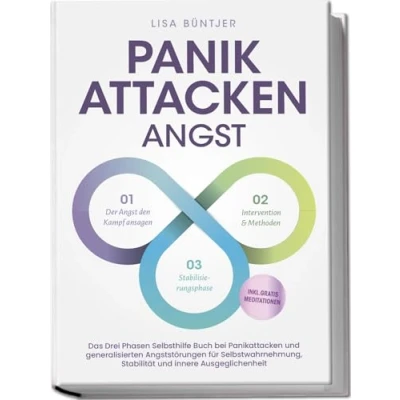 Afbeelding van Panikattacken Angst: Das Drei Phasen Selbsthilfe Buch bei und generalisierten Angststörungen für mehr Skalierung, Selbstwahrnehmung Stabilität inkl. Meditationsaudio Rezepten