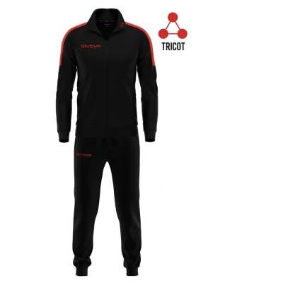 Afbeelding van Trainingspak Givova Tuta Revolution, Zwart/Rood, maat XXL/3XL