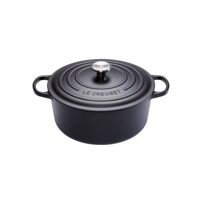 Afbeelding van Le Creuset Gietijzeren Ronde Braadpan In Mat Zwart 22cm 3,3l