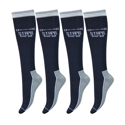 Afbeelding van STAPP Horse Paardrijsokken Bit 4 pack Marine 39/42
