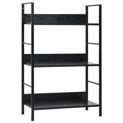 Afbeelding van Boekenkast met 3 schappen 60x27,6x90,5 cm spaanplaat zwart