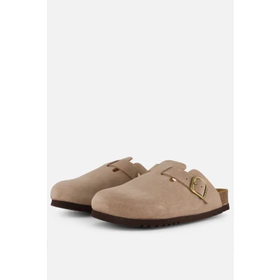 Afbeelding van Scholl Klomp Fae Suede Vrouwen Lichtgrijs