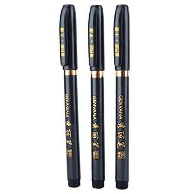 Afbeelding van DEWIN Kalligrafie pen, inktpen, Chinese shodo kwast, kalligrafie, schrijven, tekenen, handwerk, 3 stuks