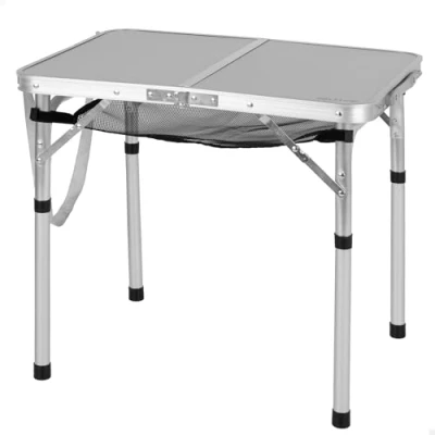 Afbeelding van AKTIVE Klaptafel, 60 x 45 56 cm, antislipvoeten, MDF plaat, aluminium frame, draagkracht 30 kg, afneembaar net, draaggreep, veiligheidssluiting (63085)