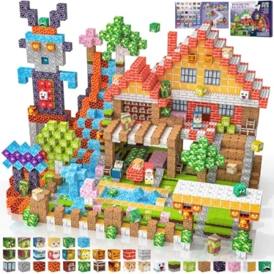 Afbeelding van Crifeton magnetische constructie voor kinderen, 220 stuks, 2 cm, blokken, 3+ spellen, magnetisch kubus blok jongens en meisjes, creatief Montessori speelgoed kinderen
