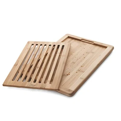Image de Lacor 60487 planche à découper le pain bambou beige