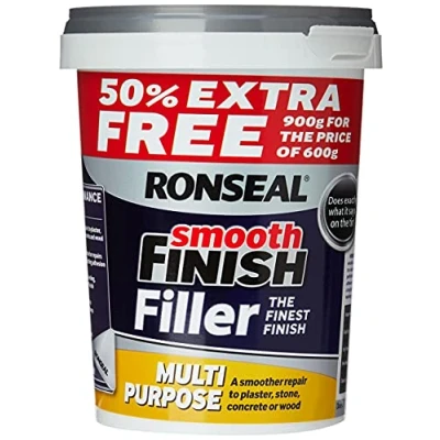 Afbeelding van Ronseal 36545 multifunctioneel klaar voor gebruik, gladde afwerking met muur, 50% vulling, extra wit