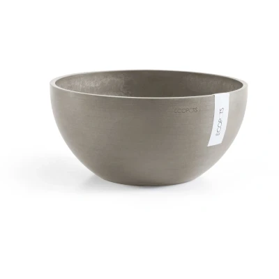 Afbeelding van Ecopots Brussels 25 cm taupe bloemen/plantenbak