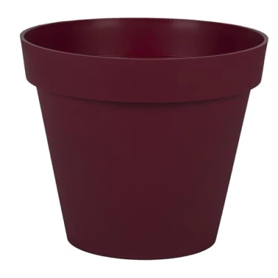Afbeelding van EDA Ronde bloempot Toscane Ø 25 cm Volume 6 l x H 21 Bourgondië rood