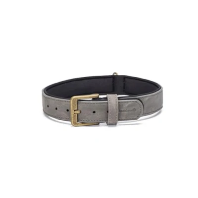 Afbeelding van Beeztees Balacron Ax Honden Halsband Kunstleer Grijs Nekomvang van tot x breedte: 47 57 cm 30 mm