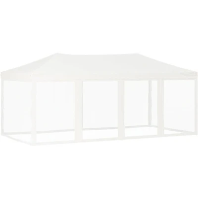 Afbeelding van Partytent inklapbaar met zijwanden 3x6 m wit