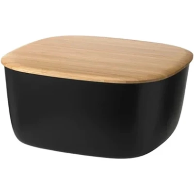 Afbeelding van Rigtig Box It broodtrommel 23x23cm H11cm zwart