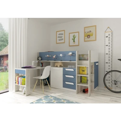 Afbeelding van Yolo halfhoogslaper 90x200 Blauw