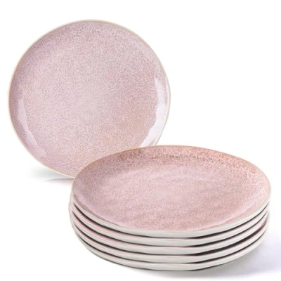 Afbeelding van Lumera collectie, 6 x 28 cm, van aardewerk, keramiek, serviesset, handgemaakt, roze
