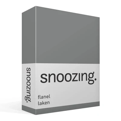 Afbeelding van Snoozing Flanel Laken Tweepersoons 200x260 cm Antraciet