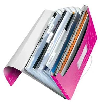 Afbeelding van Projectmap Leitz WOW voor A4 6 vaks PP roze