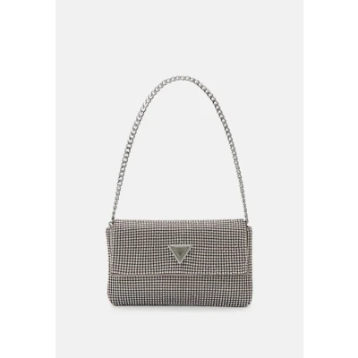 Afbeelding van Guess Zalina FLAP Clutch, Dames, Maat: One Size, Silver