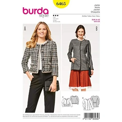 Afbeelding van Burda Naaipatroon 6465 Jasje in variaties
