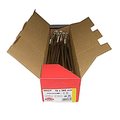Afbeelding van houtconstructies platte kop houtschroeven met TX voor (25 stuks 10 x 360 mm TX40)