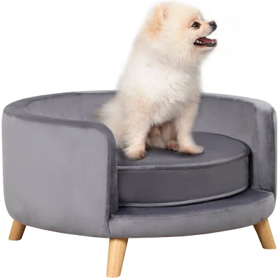 Afbeelding van PawHut Hundebett mit Holzbeine D04 185