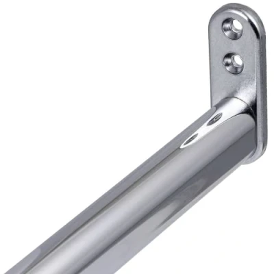 Afbeelding van Gedotec Telemagic Verstelbare meubelbuis van metaal, telescoopstang, uittrekbaar voor ovale kast, telescoopstang 600 tot 900 mm, verchroomd staal, 1 stuk, kledingstang wandmontage