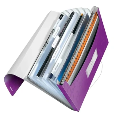 Afbeelding van Projectmap Leitz WOW voor A4 6 vaks PP paars
