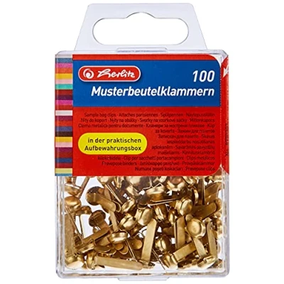 Afbeelding van Herlitz 8770307 bevestigingsklemmen voor Parijs, 100 stuks, metaal