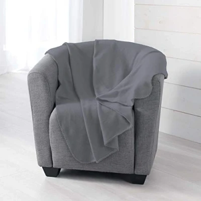 Afbeelding van douceur d&#039;intérieur Milou deken, polyester, antraciet, 125 x 150 cm