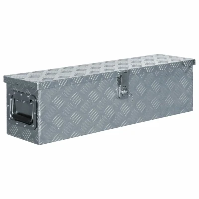 Afbeelding van Aluminium kist 80,5x22x22 cm zilverkleurig