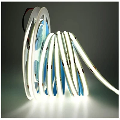Afbeelding van Tesfish Ledstrip, COB DC 24 V, 5 m, 320 leds/m, in totaal 1600 leds, neonlicht, wit, 6000 K, superhelder, zacht, voor feest, toonbank, plank, interieurdecoratie