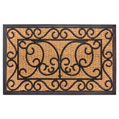 Afbeelding van Hanse Home Mix Mats, kokosmat voor binnen en buiten, 45 x 75 cm, kokos rubber, weerbestendig, antislip, ingang naturel