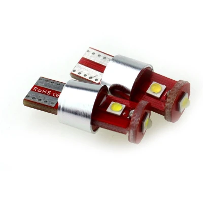 Afbeelding van T10 autolamp W5W 2 stuks 3 SMD daglichtwit 6000K 15W 220 Lumen CAN BUS 12V DC
