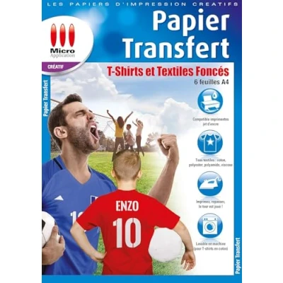 Afbeelding van Papier transfert pour textiles de couleur (6) 2880 dpi