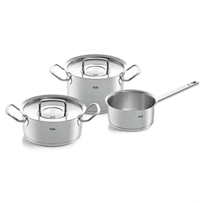 Afbeelding van Fissler Original Profi Collection 2022 Pannenset met Steelpan en RVS Deksels, 3 delig