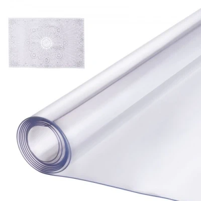 Image de VEVOR Nappe Transparente en PVC Carrée 1219x1219x1,5 mm pour Protection de Table