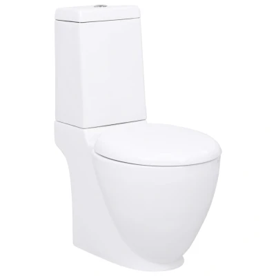 Afbeelding van Toilet met afvoer achter keramiek wit