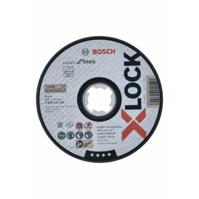 Afbeelding van Bosch Accessories DISCO DA TAGLIO X LOCK METAL 125X1,6 INOX 2608619265 Doorslijpschijf recht 125 mm 1 stuk(s)