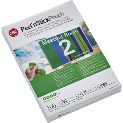 Afbeelding van GBC Peel&#039;n Stick lamineerhoes ft A4, 250 micron (2 x 125 micron), pak van 100 stuks