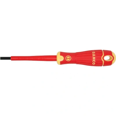 Afbeelding van BAHCO B196.030.100 schroevendraaier BahcoFit geïsoleerd VDE met rubber greep gleuf 0,5 mm x 3 100