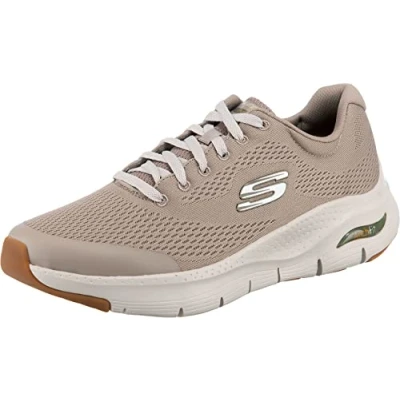 Image de Skechers Arch Fit Homme Baskets, Taupe Textile Synthetic Trim, 45 EU
