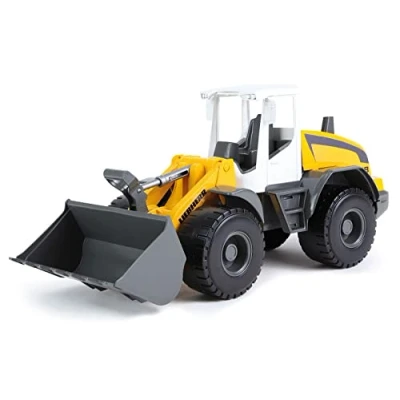 Afbeelding van Lena Worxx 04612 Liebherr L538 Litronic wiellader voor kinderen vanaf 3 jaar, robuuste schepbelasting met handvat en functionele laadschep, geel, 48 cm
